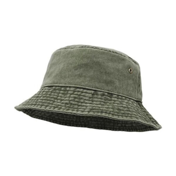 Unisex Washed Cotton Outdoor Camping Sports Bucket Hats Army Green