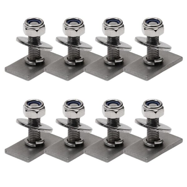 M8x26 Slot Channel NyLock Nuts T Bolts Slider Rhino Thule Yakima Roof Rack 8set