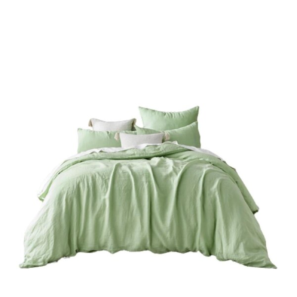 Sage Linen Duvet Cover Set King
