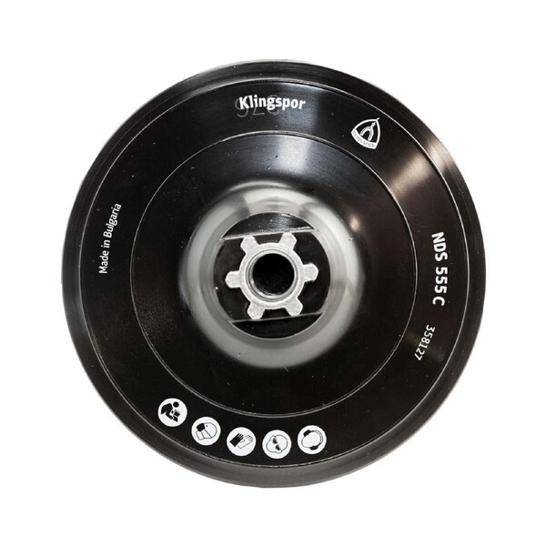 Klingspor 125mm Multihole Backing Pad for M14, Medium Duty Sanding & Polishing