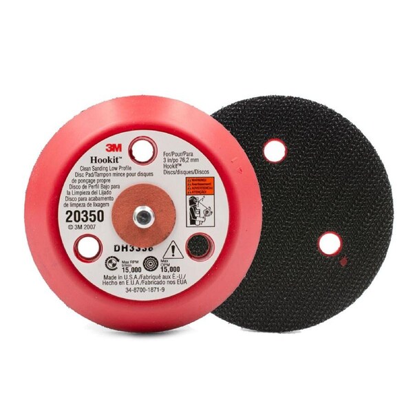 3M Hookit 76mm Tapered Edge Disc Pad for Sanding & Dust Collection - 1 Pack