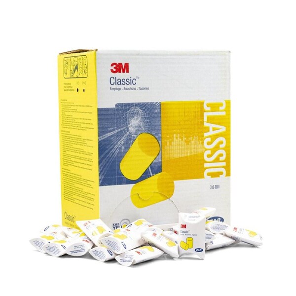 3M™ E-A-R™ Classic Uncorded Foam Ear Plugs - 200 Pack, Noise Reduction 32 dB