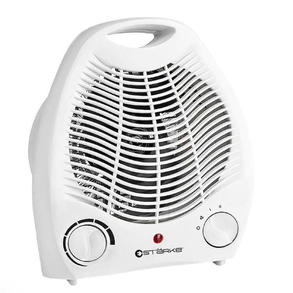 Starke Heater Electric Fan White 2000W Portable Thermostat Room Floor Table Desk