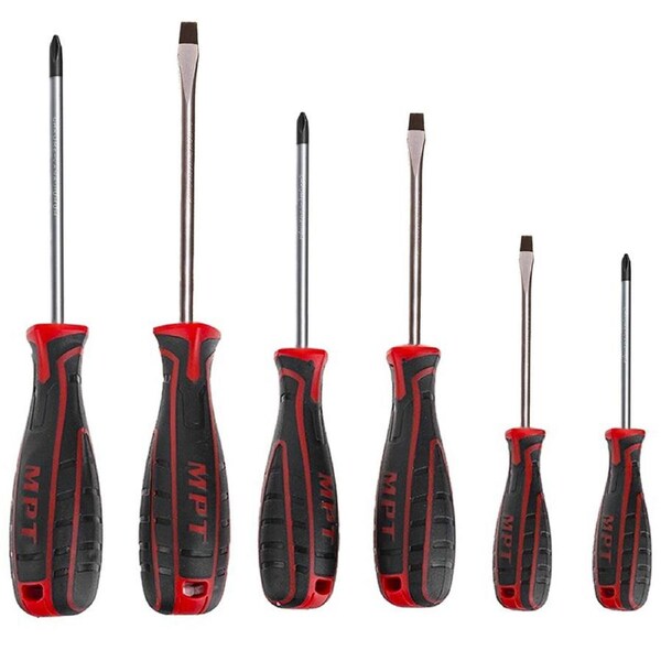 Screwdriver Set 6pc Mechanics CR-V Philips & Slotted Screw Driver Kit Set