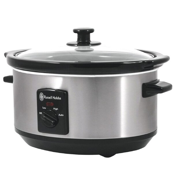 Russell Hobbs 3.5L Commercial Slow Cooker Stainless Steel with Ceramic Bowl