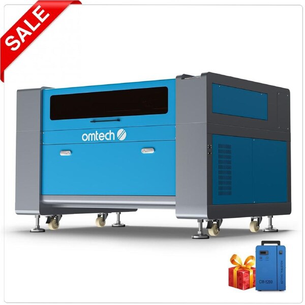80W 600x900 mm CO2 Laser Engraver Cutter with CW-5200 Water Chiller