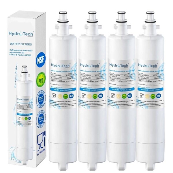 4 X Fisher Paykel 847200 Premium Compatible Ice & Water Fridge Filter Cartridges