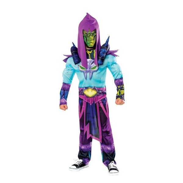 Mattel He-Man Motu Skeletor Deluxe Costume Dress Up Party Cosplay Outfit 7-8y