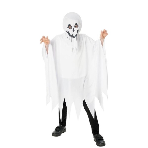Rubies Ghost Poncho with Hood Costume Dress Up Party/Halloween 5-6y