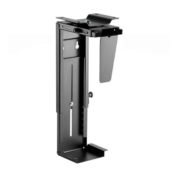 Adjustable Under Desk Wall PC Mount Computer Case CPU Holder Wall Mount Black
