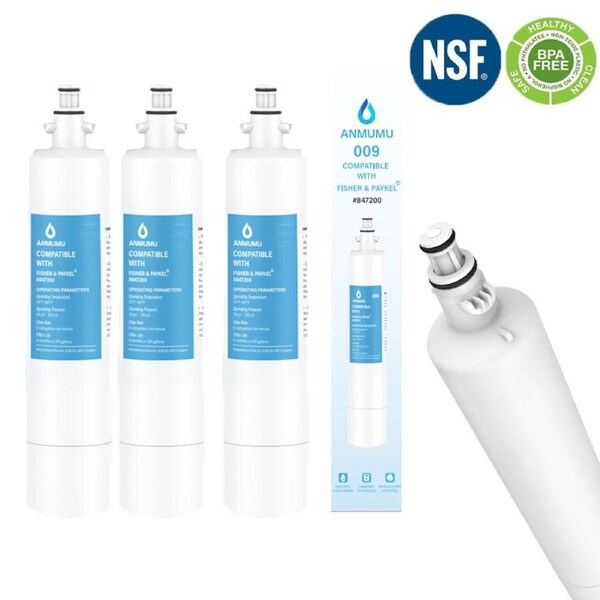 Fisher Paykel 847200 Compatible Fridge Water Filter Cartridge 3-Pack