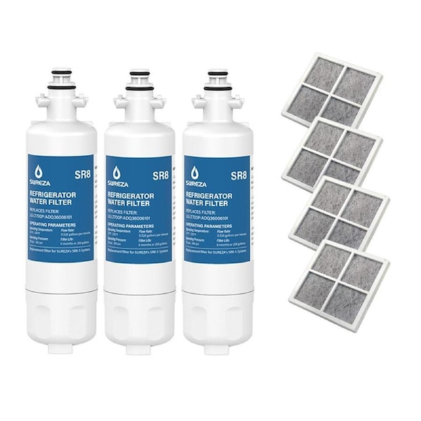 LG LT700P ADQ36006101 Water & Air Filter Combo for GF-L613PL