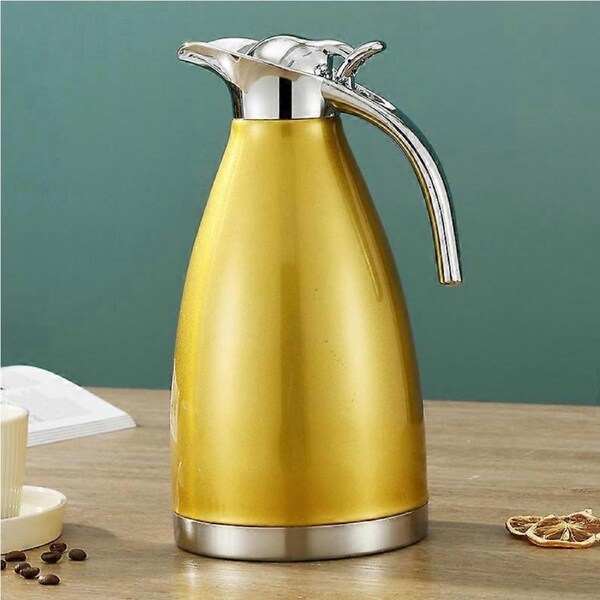 JOYBUY 304 stainless steel insulation pot vacuum kettle double coffee pot household cold kettle 2L Capacity Double Layer Style