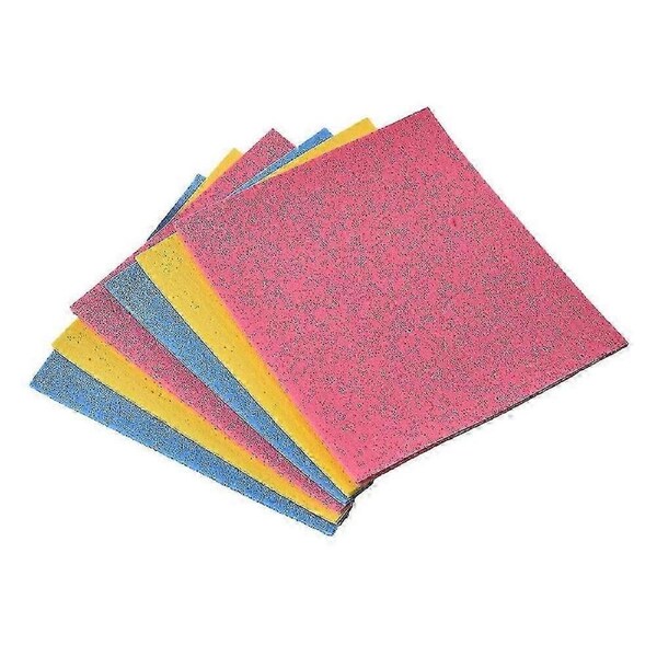 JOYBUY 4pcs Cellulose Sponge Dishcloth Oil-free Cleaning Cloth Household Supplies for Cookware Utensil Dish (Random Color)