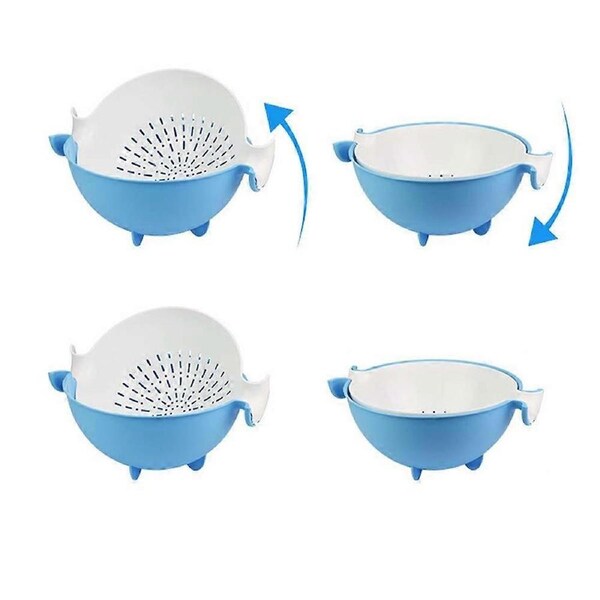 JOYBUY Fruit And Vegetable Washing Bowl Large Plastic Strainer And Bowl Sets Draining Rinsing For Kitchenware 30 X 25 X 12 Cm 1Pack