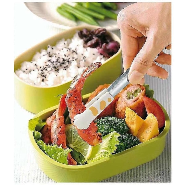 JOYBUY Stainless Steel Food Clip Cat Claw Clip Salad Clip Kitchen Barbecue Silicone Clip Vegetable Meat Clip Household