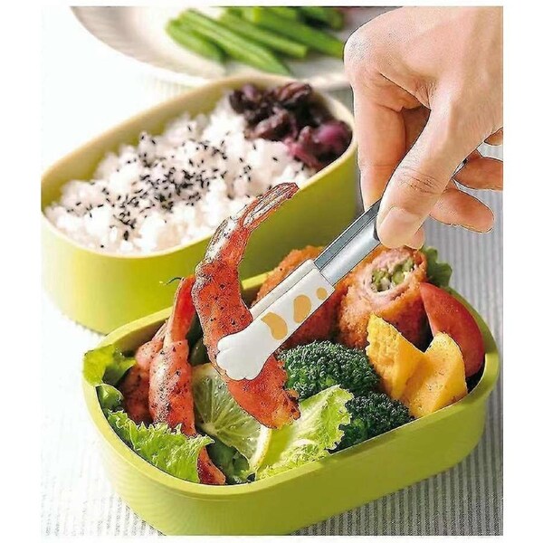 JOYBUY Stainless Steel Food Clip Cat Claw Clip Salad Clip Kitchen Barbecue Silicone Clip Vegetable Meat Clip Household