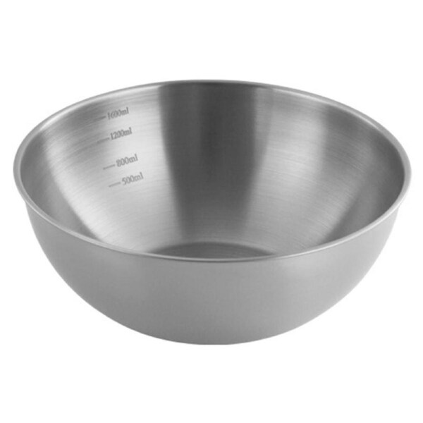 Stainless Steel Salad Bowl with Scale Multifunctional Thickened Cereal Bowl BPA-Free Reusable Noodle
