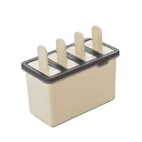 JOYBUY Popsicle Mold Set Durable Diy Popsicle Tray Rack Kitchenwarebeige