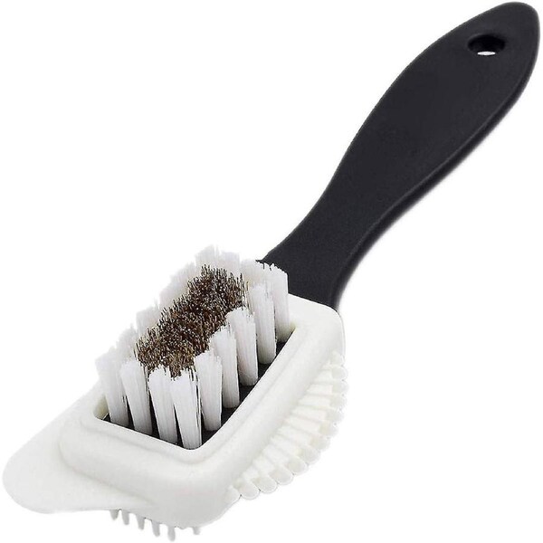JOYBUY 4 Sides Suede Brush, Multifunctional Nubuck Brass And Nylon Bristle Brush Cleaning Brush