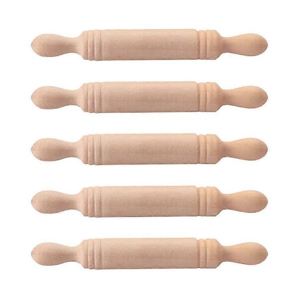 JOYBUY 5pcs Miniature Rolling Pin Models Mini House Decorative Rolling Pin Mini House Decor