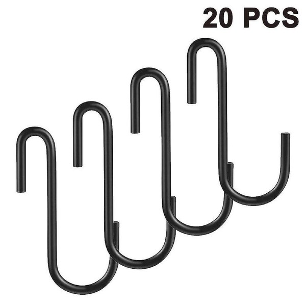 JOYBUY 20 Pack Heavy Duty S Hooks Pan Pot Holder Rack Hooks Hanging Hangers