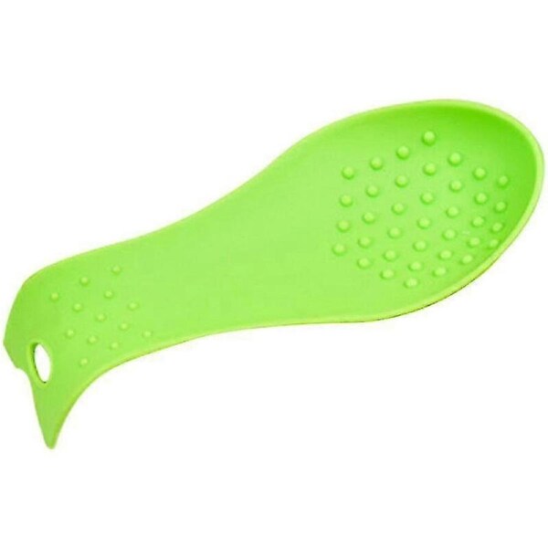JOYBUY Silicone Spoon Holder Kitchenware Soup Spoon Pad Home Large Spatula Holder Spoon Rest Place Mat, Green