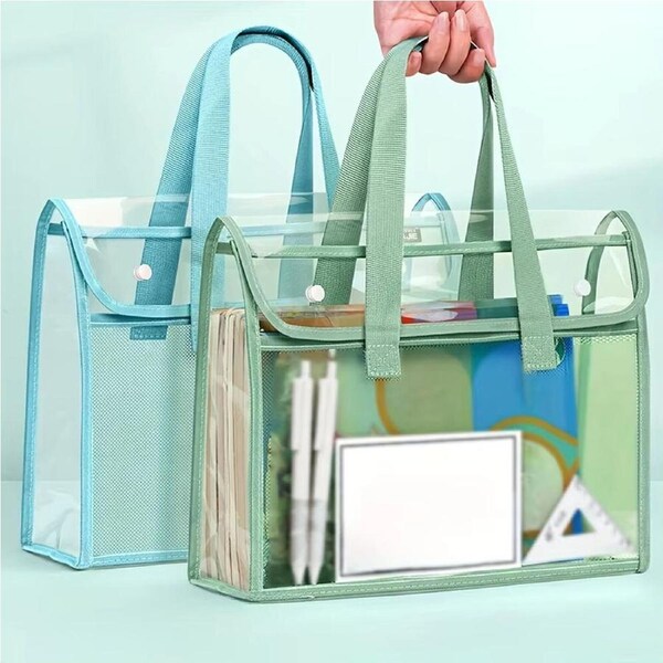 2PCS Waterproof Hand-Held File Folder Self-Adhesive File Office pocket