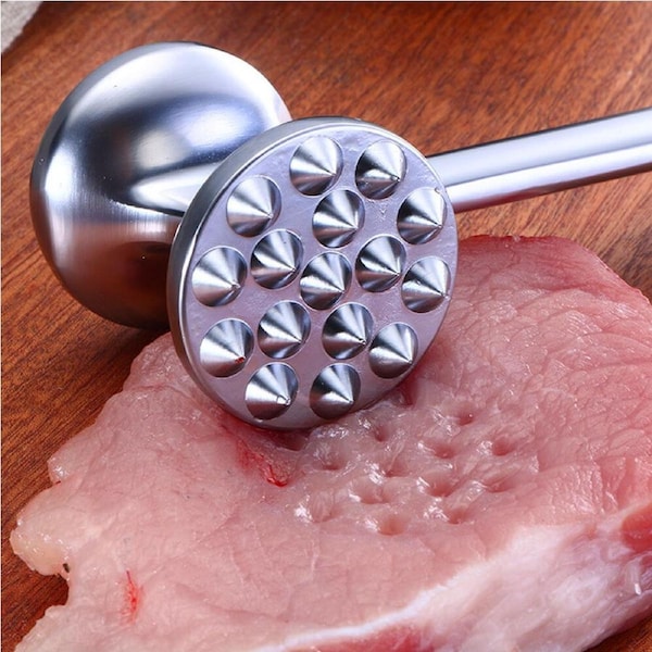 Meat Tenderizer Hammer With Comfortable-Grip Handle Dual-Side Mallet