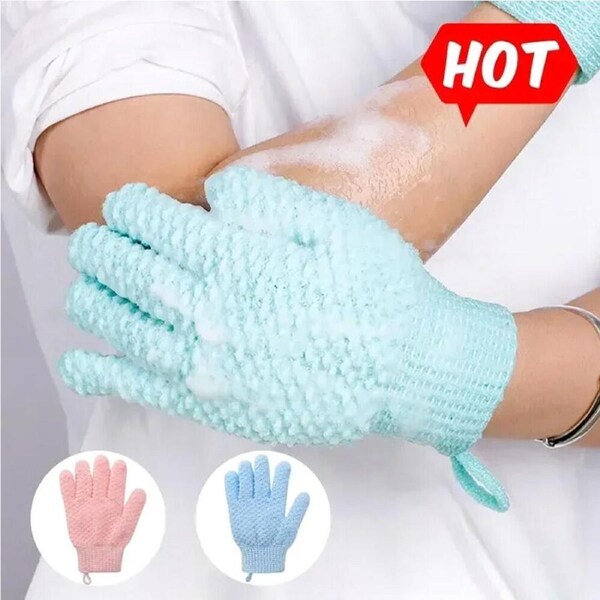 3Pair Five Finger Bath Gloves Creative Home Body Massage Sponge Lazy Bath Gloves