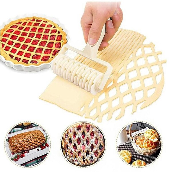 3Pcs Lattice Roller Cutter Pizza Cookie Roller Lattice Baking Pastry Tools