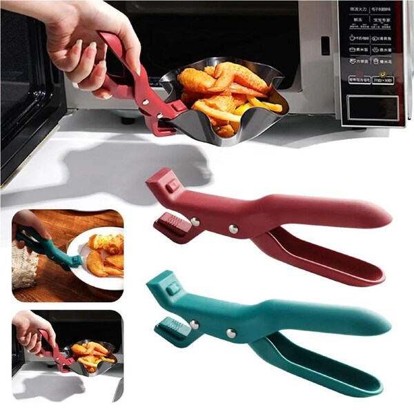2Pcs Anti-Scalding Dish Plate Gripper Clips Tongs Clamp Holder for Steamers Oven