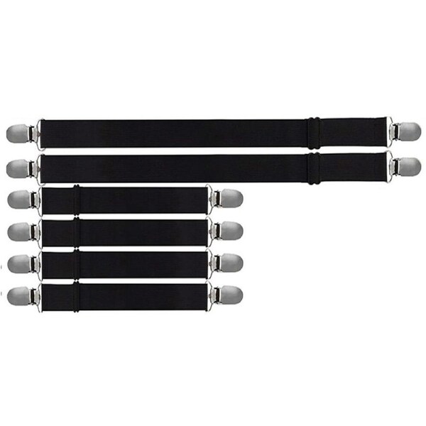 6pack Table Cloth Clip Hidden Strap Adjustable Elasticity Picnic Tablecloth Clip