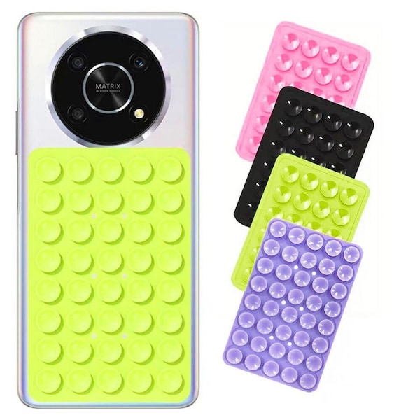 4Pack Silicone Suction Phone Holder Mat Multifunctional Suction Cup Wall Stand