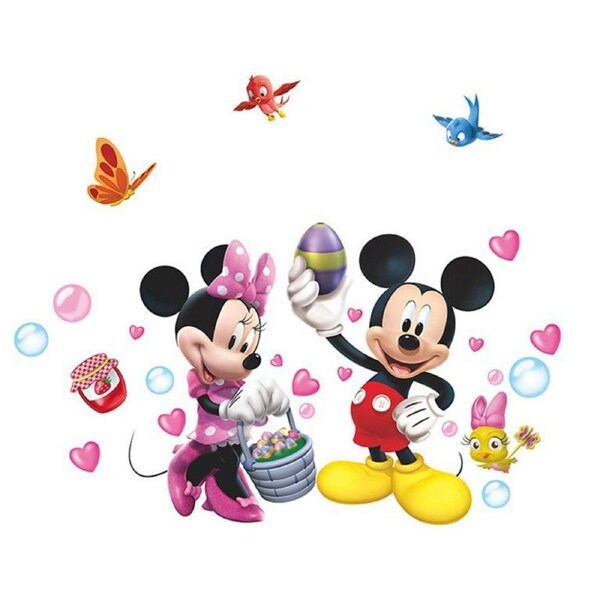 Catzon Cute Cartoon Mouse Wall Decals Removeable Vinyl for Kids Bedroom Nursery-3