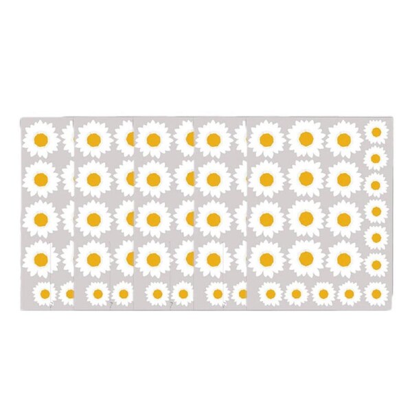Catzon 5 Sheets Y2k Daisy Wall Decals Peel and Stick for Baby Nursery Girls Bedroom