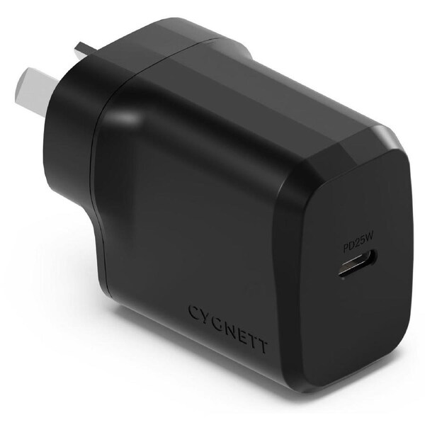 Cygnett Powerplus 25W USB-C Wall Charger - Black