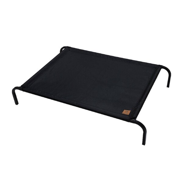 Elevated Trampoline Pet Bed (Black) - Large