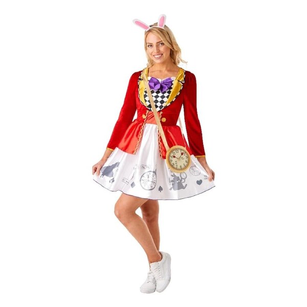Disney White Rabbit Ladies Costume Dress Cosplay/Halloween Outfit L
