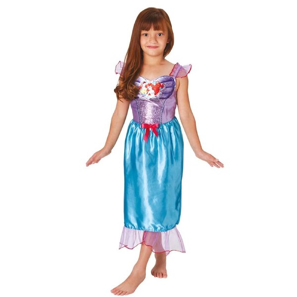Disney Ariel Sequin Classic Costume Dress Up Party Cosplay Outfit 3-5y