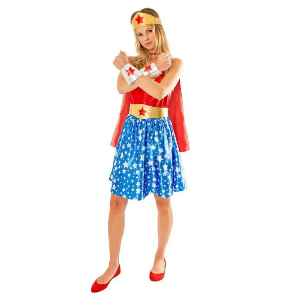 Dc Comics Wonder Woman Deluxe Costume Dress Party Cosplay/Halloween Outfit XS