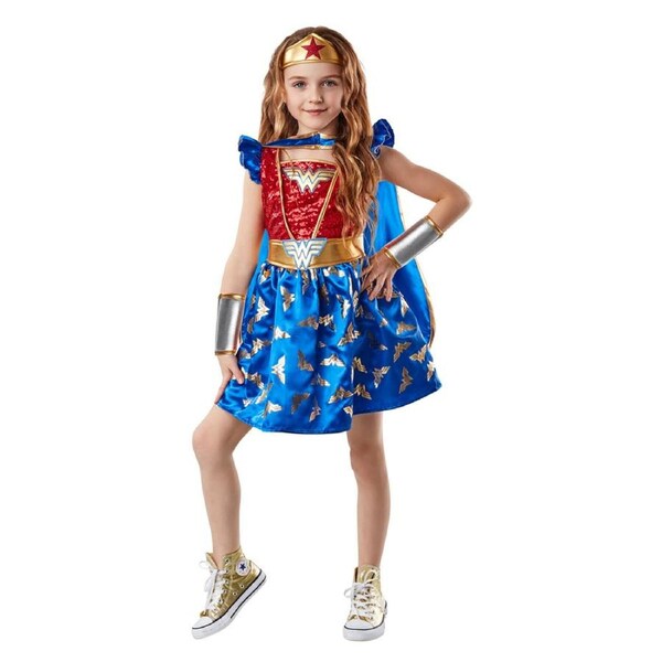Dc Comics Wonder Woman Deluxe Costume Dress Up Party/Halloween 7-8y