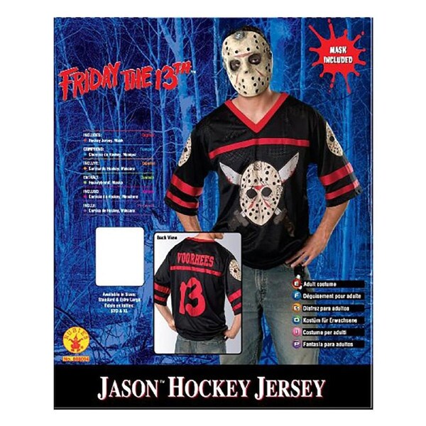 Friday The 13Th Jason Hockey Jersey & Mask Adult Costume Dress Halloween Standard
