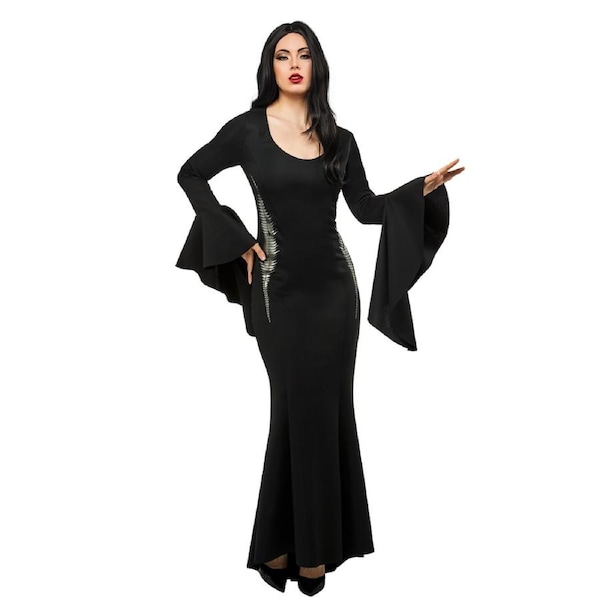 Wednesday Morticia Deluxe Adult Wednesday Costume Dress Up Party/Halloween L
