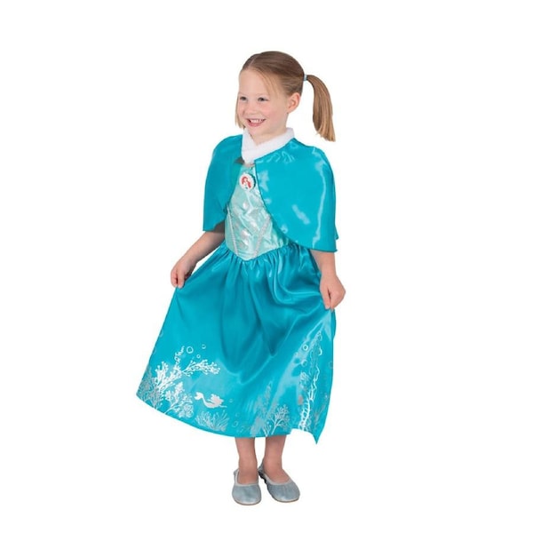 Disney Ariel Deluxe Winter Cloak Costume Dress Up Party/Halloween 3-5y