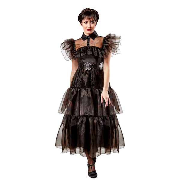 Wednesday Wednesday Rave'n Deluxe Netflix Costume Dress Up Party/Halloween L