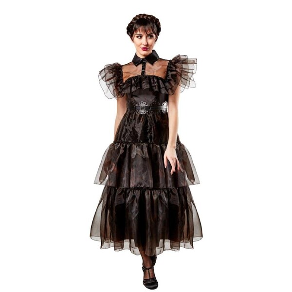 Wednesday Wednesday Rave'n Deluxe Netflix Costume Dress Up Party/Halloween S