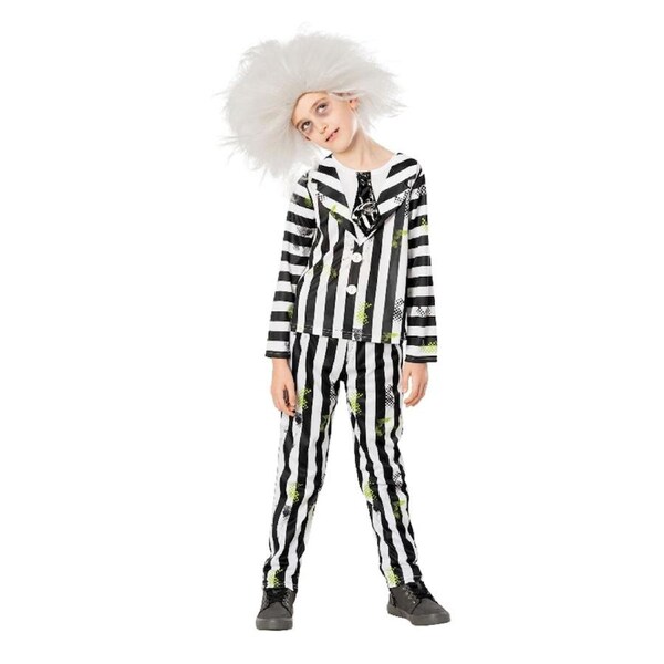 Beetlejuice Beetlejuice Deluxe Costume Dress Up Party Cosplay Outfit 6-8y