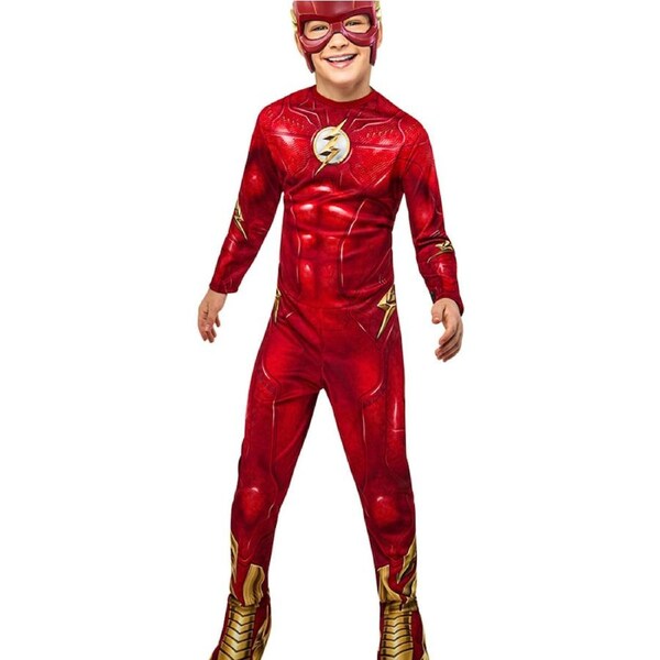 Dc Comics the Flash Classic Costume Dress Up Party Cosplay Outfit 3-5y