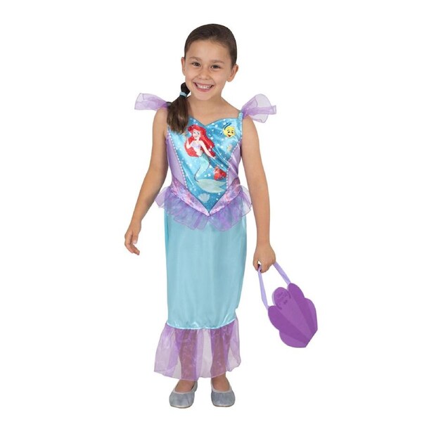Disney Ariel & Bag Costume Dress Party Cosplay Halloween Outfit 3-4y